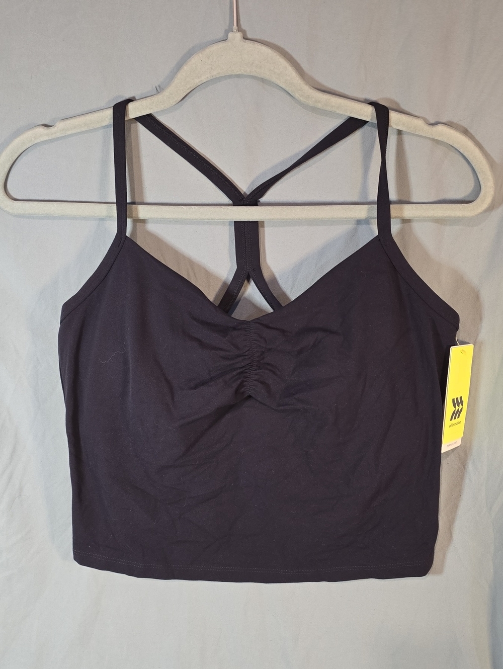 all in motion Black Strappy Cropped Sports Brami